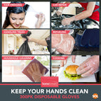Disposable Plastic Gloves PE | Catering Food Safe Prep | 300 Pack
