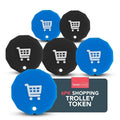 Trolley Coin Token | Shopping Cart Design | £1 Holder | 6 Pack