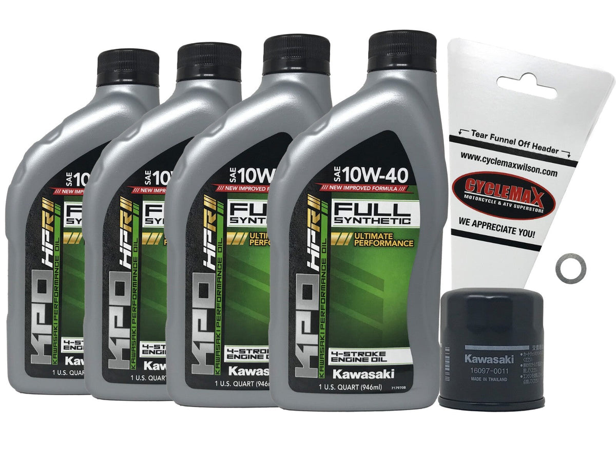 Kawasaki KPO Full Synthetic Oil Change Kit for 2016-2022 NINJA ZX-10R