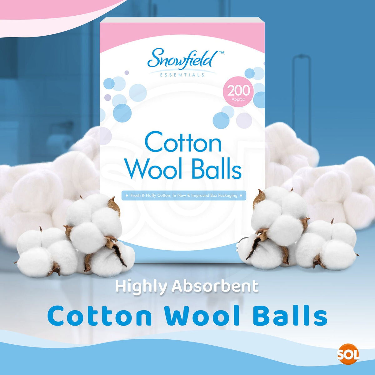 Cotton Wool Balls Makeup Nails Cleaning | 200 Pack