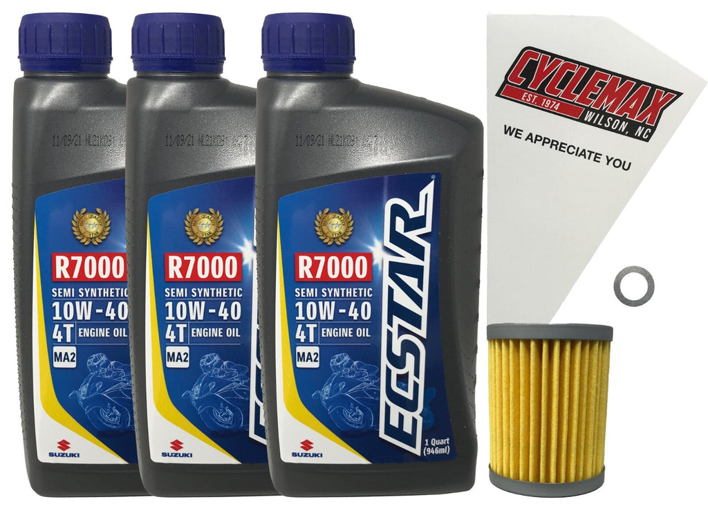 Suzuki Ecstar Semi-Synthetic Oil Change Kit for 2000-2014 LT-F250 QUADRUNNER