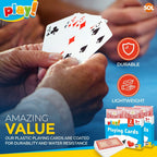 Playing Cards | Plastic Coated Professional Poker Deck | 4 Pack