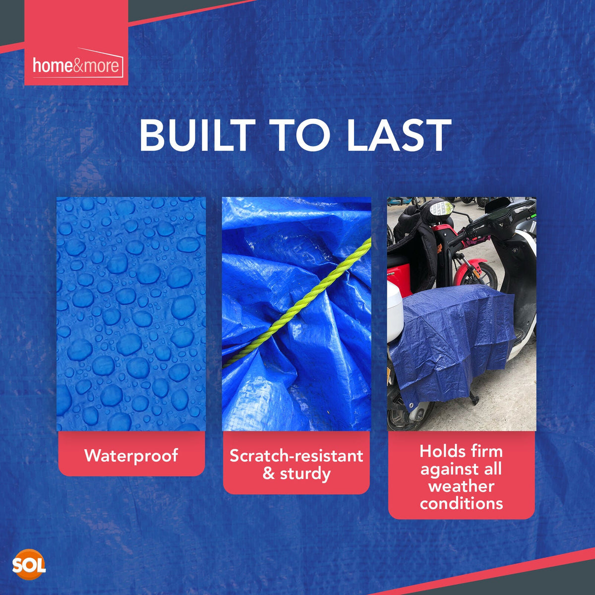 Tarpaulin Ground Cover Sheet | Waterproof Outdoor | 1M