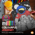 Adult Colouring Book A4 80 Pages + Felt Tip Pens 25 Set