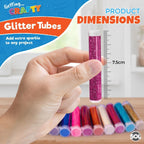 Glitter Tubes Assorted Colours | Shaker Pots Art & Craft | 20 Pack