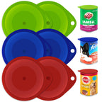 Plastic Can Lids | Reusable Covers for Food & Pet | 6 Pack