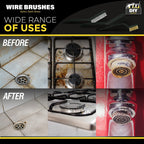 Wire Brush Set Steel Brass Nylon | Cleaning Rust Paint | 6 Pack