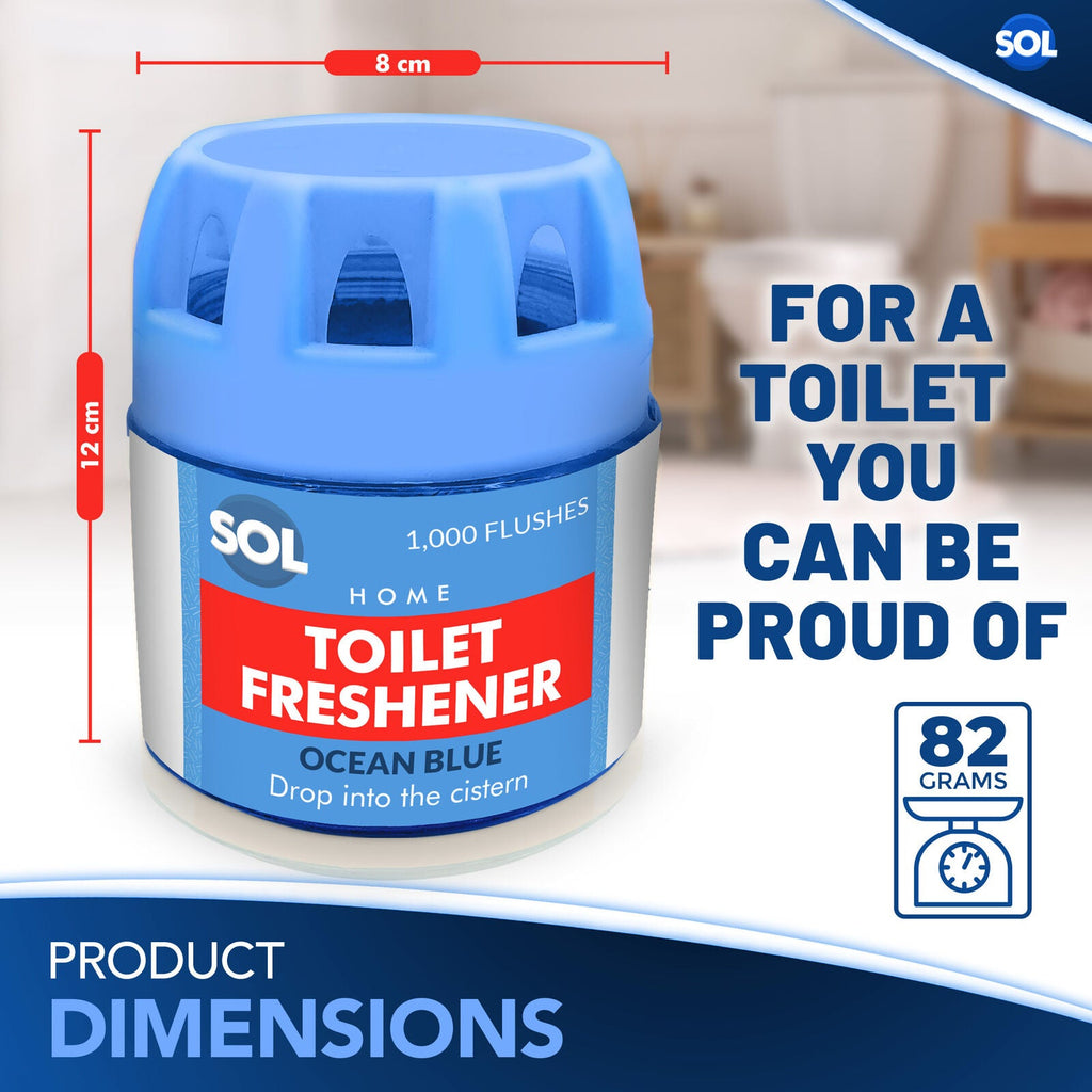 Toilet Bowl Freshener | Ocean Blue Cistern Block Cleaner | 3 Pack