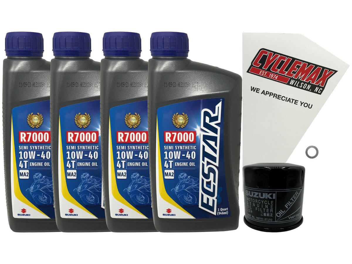 Suzuki Ecstar Semi-Synthetic Oil Change Kit for 2001-2006 GSX-750F