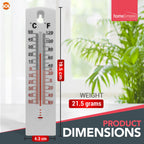 Wall Thermometer Indoor Outdoor Home Office Garden Greenhouse | 2 Pack