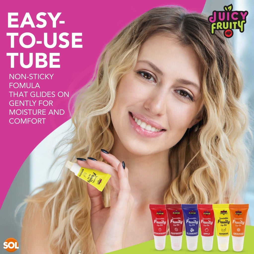 Lip Oil Fruit Set | Hydrating Clear Gloss Balm | 6 Pack