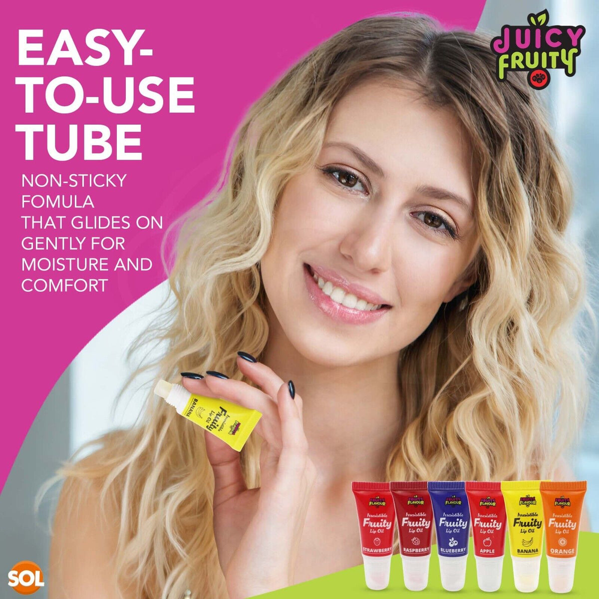 Lip Oil Fruit Set | Hydrating Clear Gloss Balm | 6 Pack