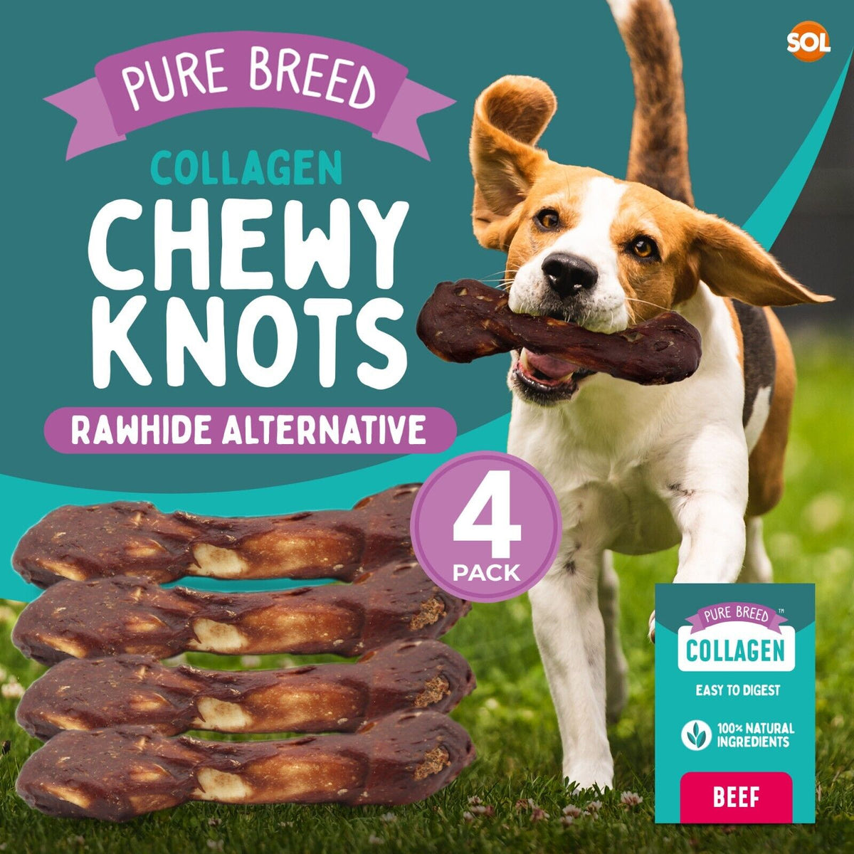 Collagen Dog Treats Chicken & Beef Flavour | 6 Inch