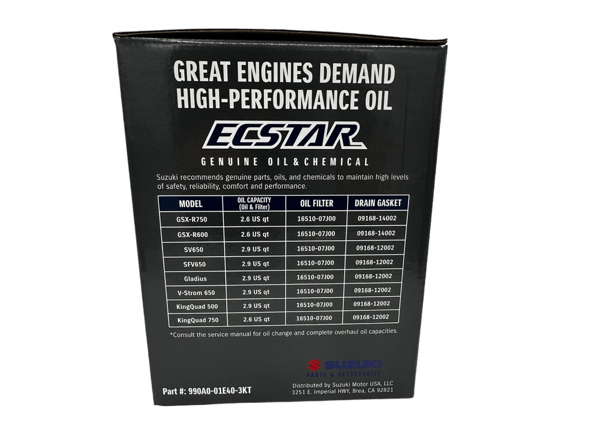 Suzuki OEM Ecstar R9000 FS Oil Change Kit 990A0-01E40-01Q-3KT w/ Funnel