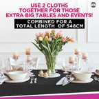 Plastic Table Cloth Covers Rectangular | Party Tableware | 2 Pack