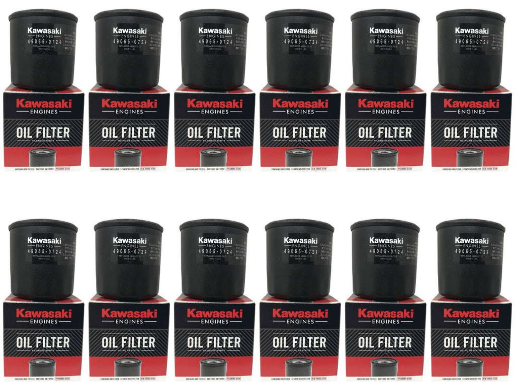12 Pack OEM Kawasaki Oil Filter 49065-0724 (replaces 49065-7010)