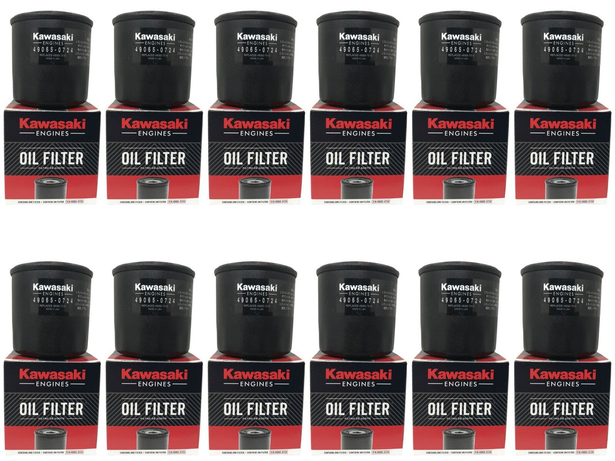 12 Pack OEM Kawasaki Oil Filter 49065-0724 (replaces 49065-7010)