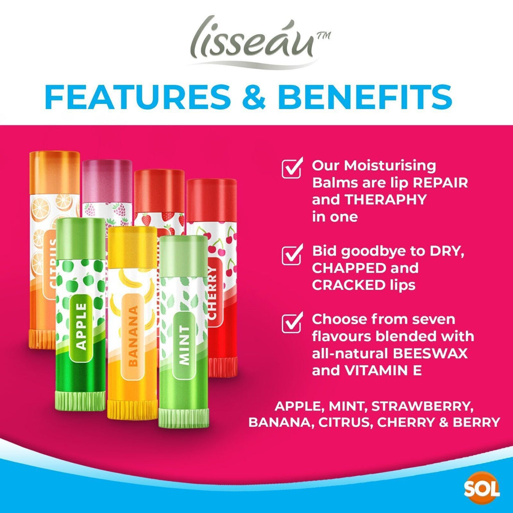 Lip Balm Set | Multi Stick Fruit Flavoured Moisturising | 70 Pack