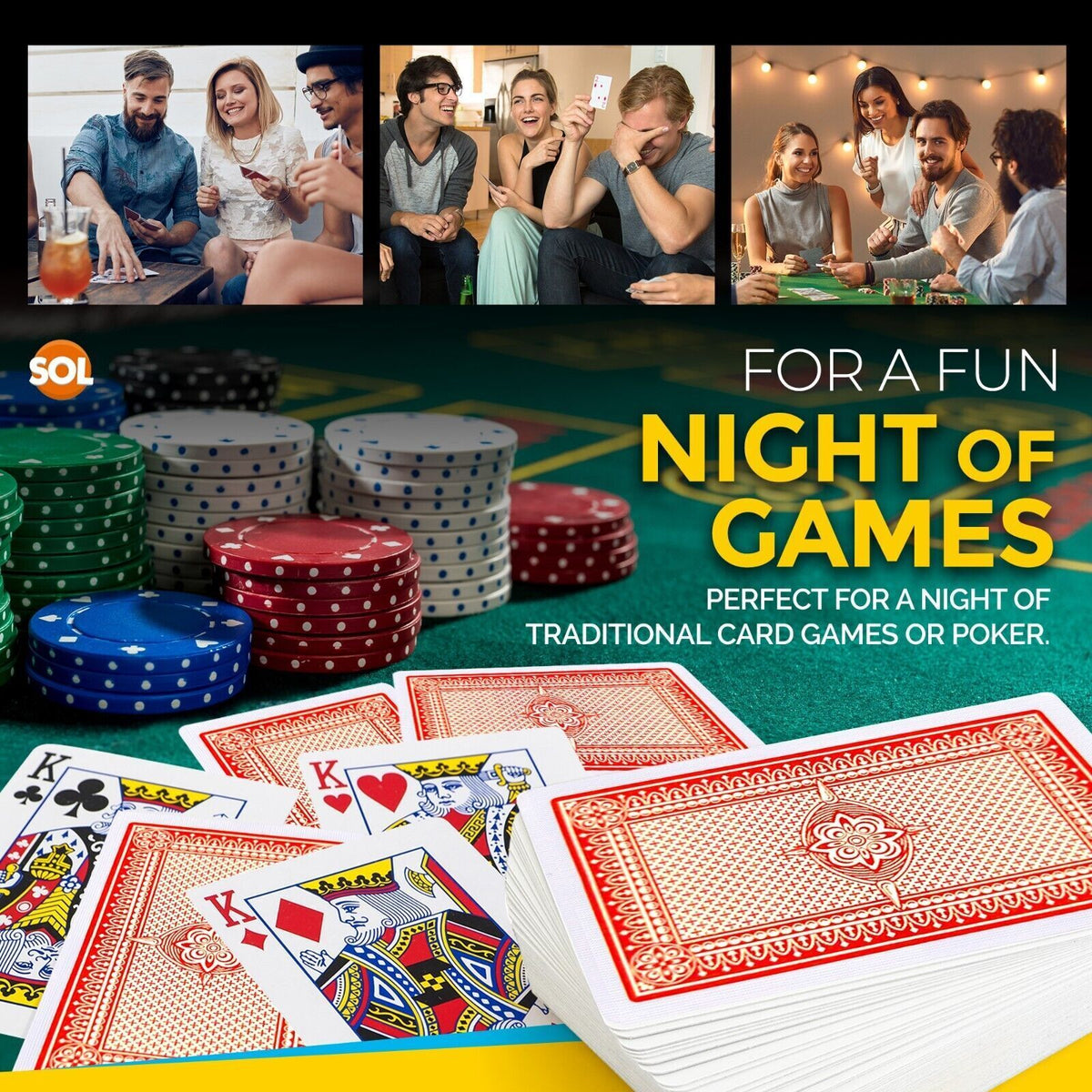 Playing Cards | Plastic Coated Professional Poker Deck | 18 Pack