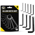 Hex Key Set Allen Wrenches 2-8mm with Keyring Holder | 9 Piece