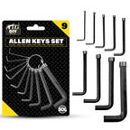 Hex Key Set Allen Wrenches 2-8mm with Keyring Holder | 9 Piece