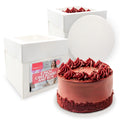 Cake Board & Box Set White 8 Inch | Bakery & Party | 2 Pack