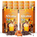 NY Coffee Instant Coffee Sachets 3 in 1 Salted Caramel | Bulk Pack 100