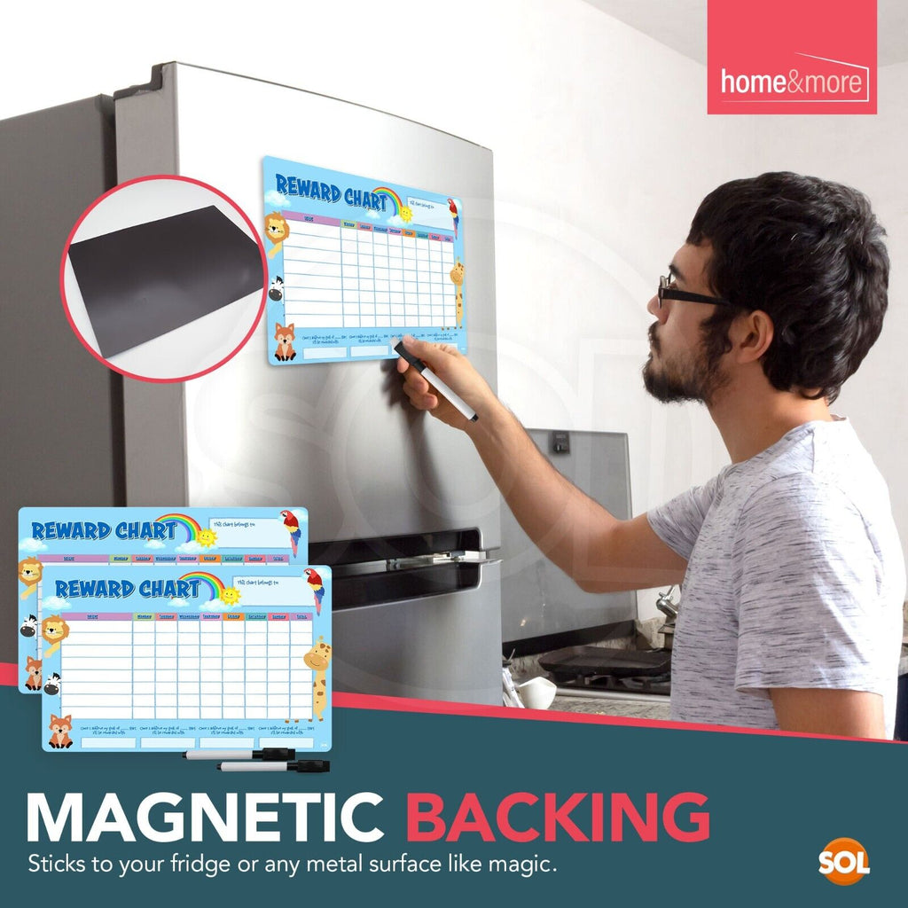 Magnetic Reward Chart for Kids | Behaviour & Chore Tracker | 2 Pack