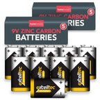 9V Heavy Duty Zinc Carbon Batteries | Smoke Alarm | 10 Pack