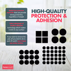 Felt Pads | Self Adhesive Black Furniture Protectors | 200 Pack