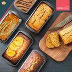 SOL 2lb Loaf Tin Set of 2 Non Stick Bread Loaf Tins for Baking 21 x 11 x 6.4cm Durable Oven Safe Cake Bakeware for Home Kitchen Sponges Desserts Meat Preparation Easy Release