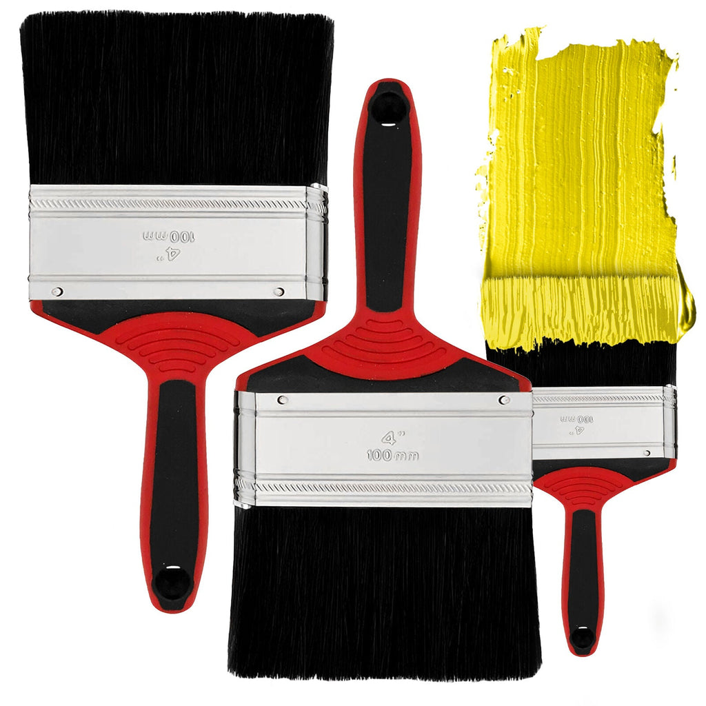 Paint Brush 4 Inch | Wall & Fence Decorating Set | 2 Pack