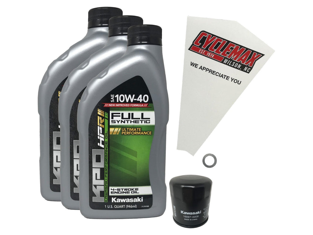 Kawasaki KPO Full Synthetic Oil Change Kit for 2017-2023 VERSYS X300
