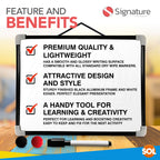 A4 Magnetic Whiteboard Dry Wipe | Office Home Memo Notice Small Eraser