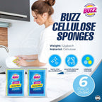Cellulose Sponge Wipes | Absorbent Kitchen Cloths | 3 Pack