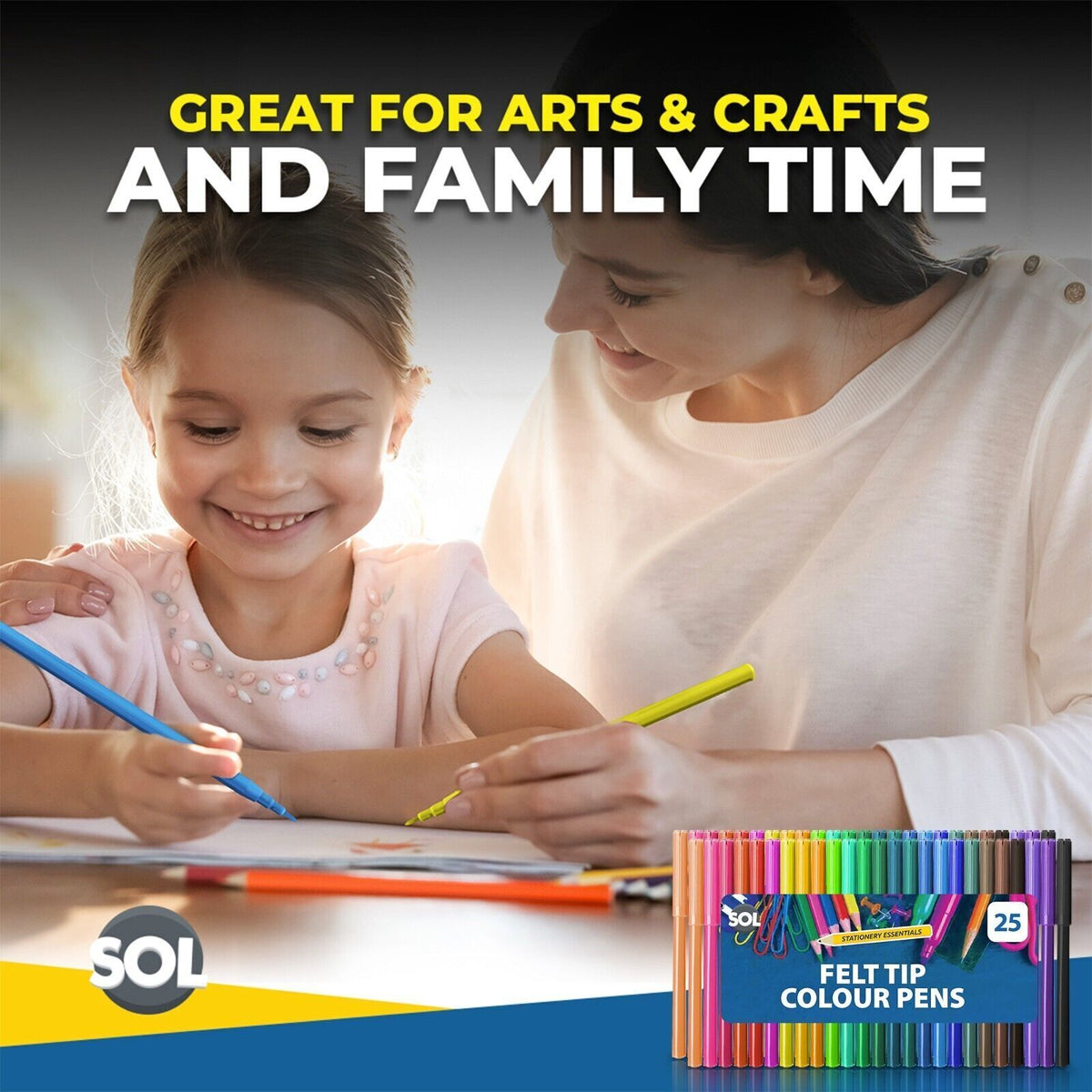 Felt Tip Pens | Fine Fibre Drawing Colouring School | 600 Pack