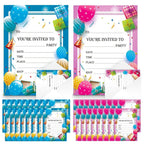 Kids Birthday Party Invitations with Envelopes – 28 Pack