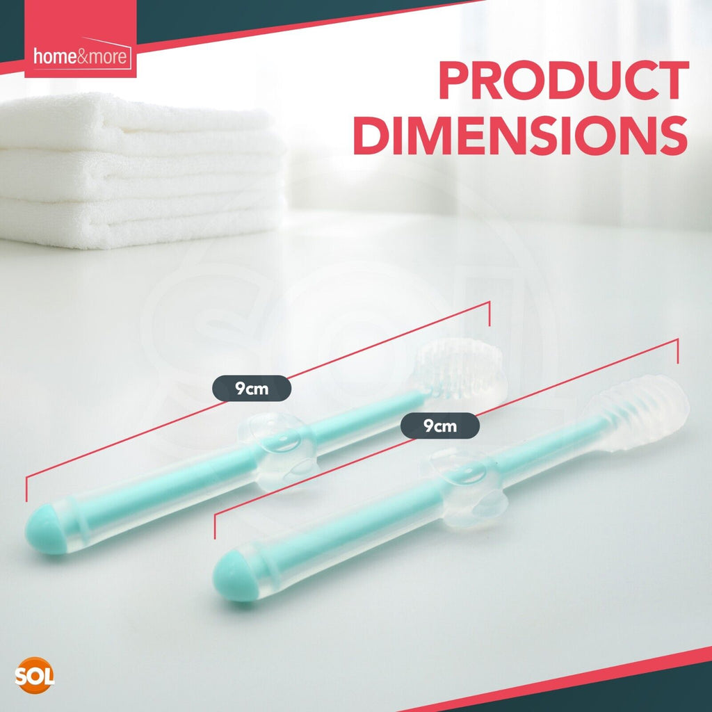 Silicone Baby Toothbrush & Teether Soft Chewable Brush | 2 Pack