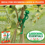 Garden Frog Plant Ties | Reusable Adjustable Rubber | 4 Pack