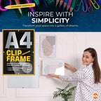 A4 Clip Frame | Frameless Certificate & Photo Display | 20 x 30cm
