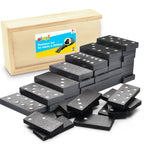 Dominoes Game Set | 28 Piece Travel Toy in Wooden Box
