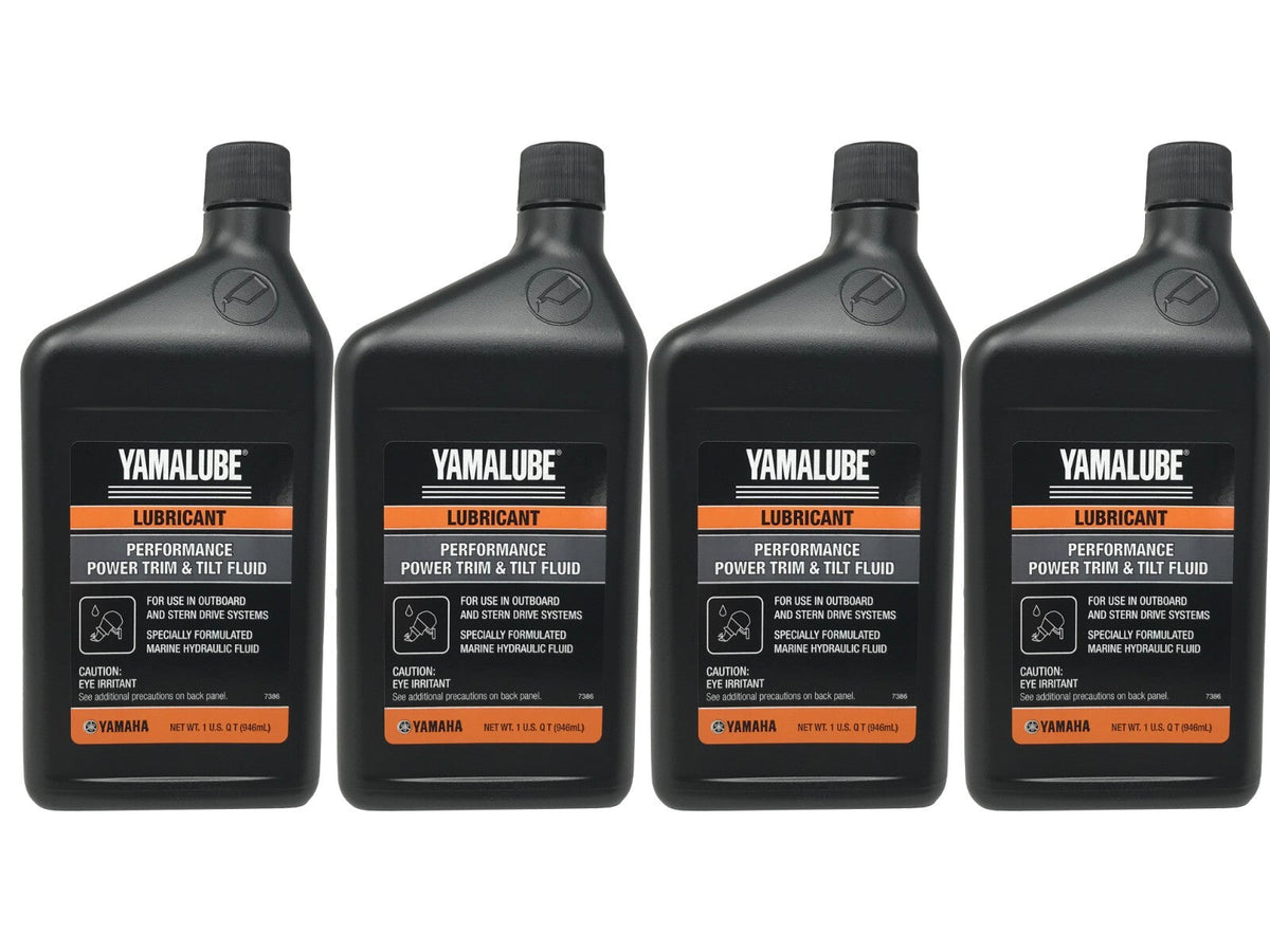 Yamaha Genuine OEM Performance Power Trim & Tilt Fluid ACC-PWRTR-MF-32 - 4 Pack