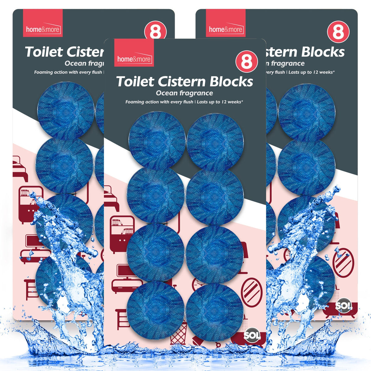 Cistern Blue Blocks Toilet Freshener | Bloo Loo Tablets | 24 Pack