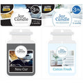 Candle Car Air Freshener Jar Cotton & New Car Scent | 3 Pack