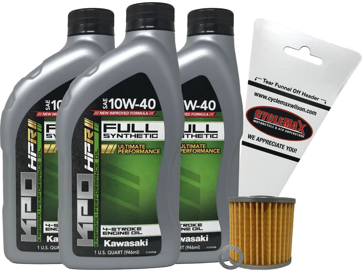 Kawasaki KPO Full Synthetic Oil Change Kit for 2009-2022 KLR650