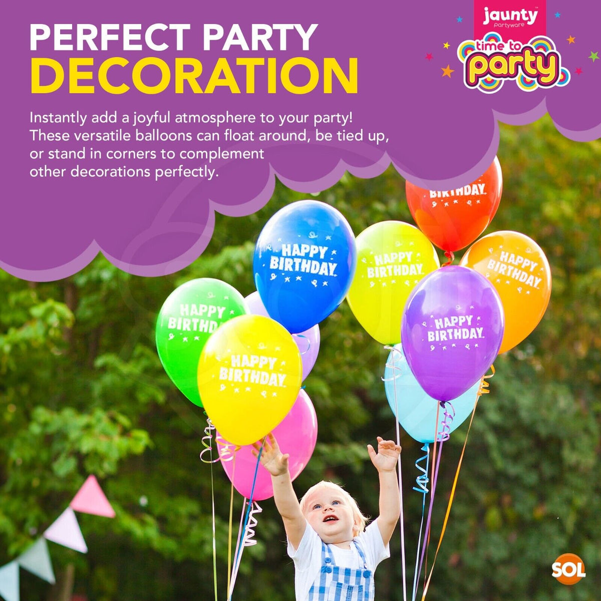 Happy Birthday Balloons 9 Inch Helium Party Wedding Latex | 25 Pack
