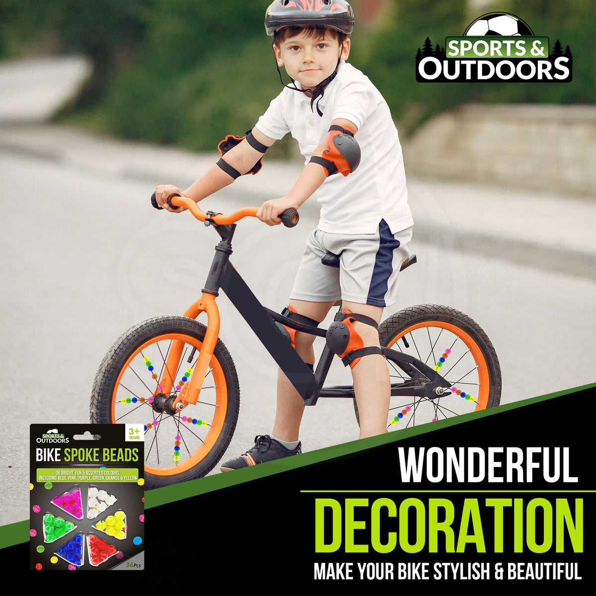 Bike Spokies Mixed Colours | Bicycle Wheel Plastic Beads | 36 Pack
