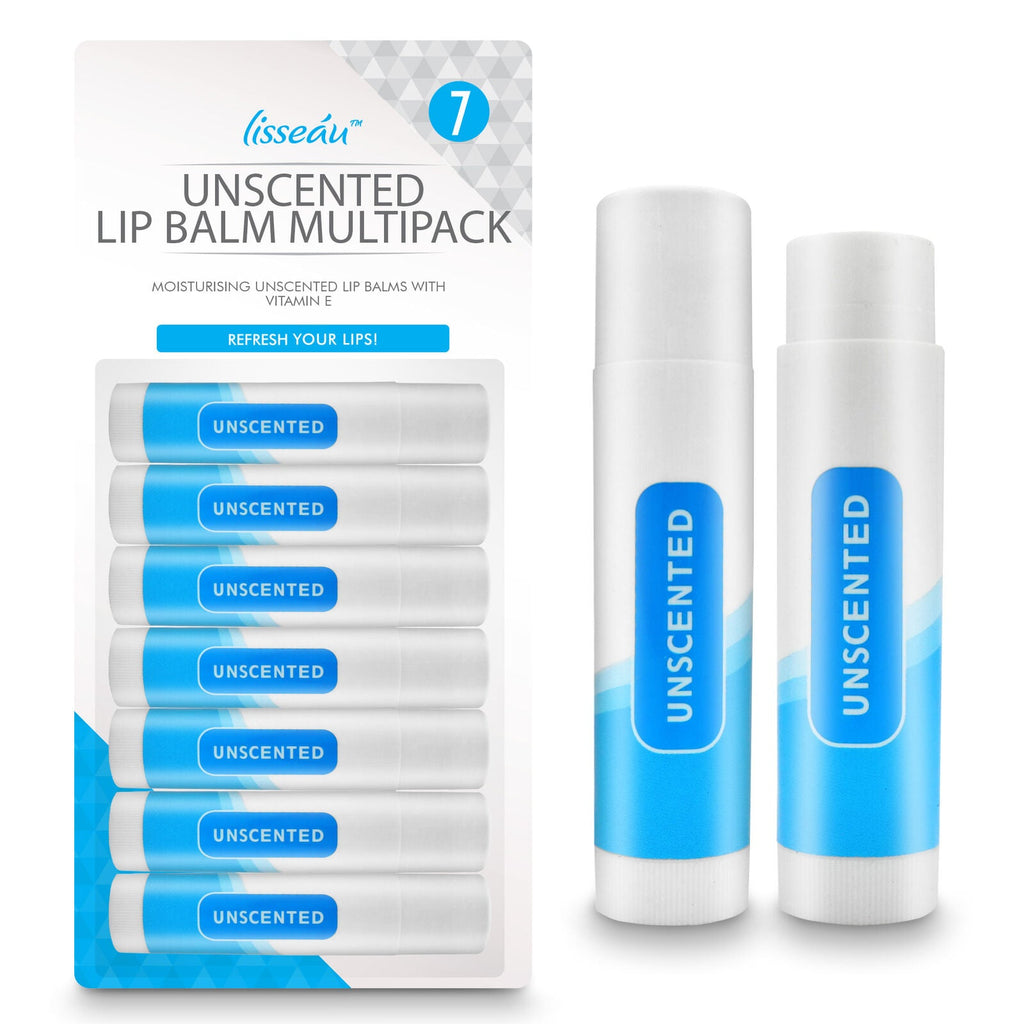 SOL Unscented Lip Balm Multipack - Moisturiser & Hydrating Lipbalm for Men and Women, Repair for Dry, Chapped Lips With Vitamin E, Long-Lasting Lip Care Sticks for Home, Office, or On-the-Go Use
