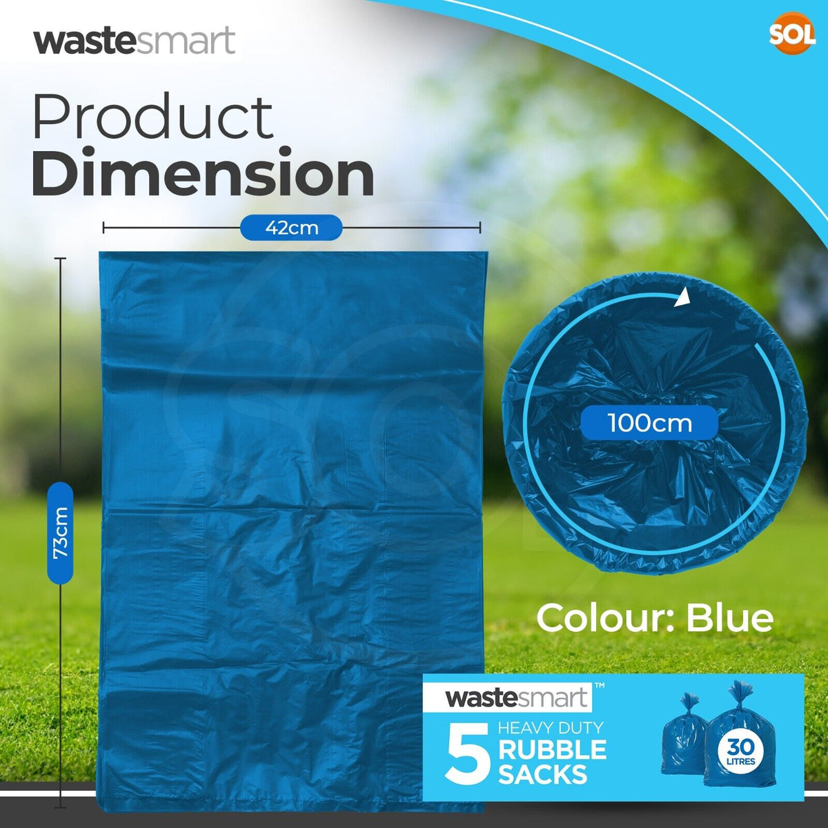 Blue Rubble Sacks Heavy Duty Large | 120 Pack