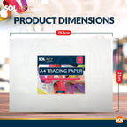 Tracing Paper Sheets | A4 60GSM Translucent Drawing & Art | 50 Sheets